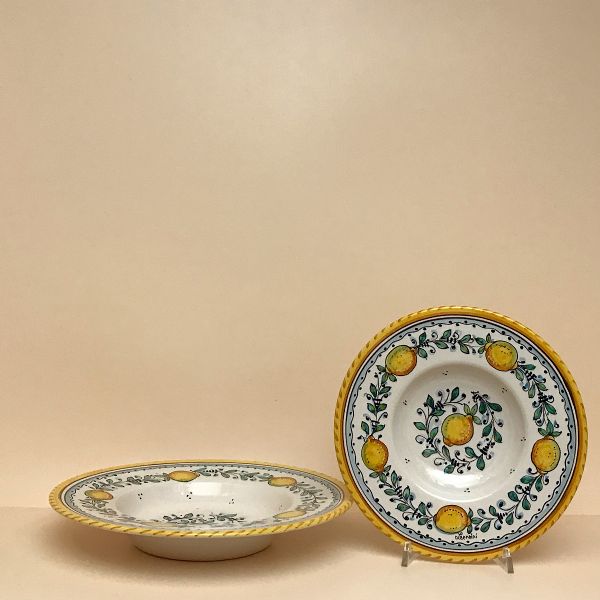 SET OF SOUP-PASTA PLATES OF CM.27 DIAMETER, design: LIMONCINI
